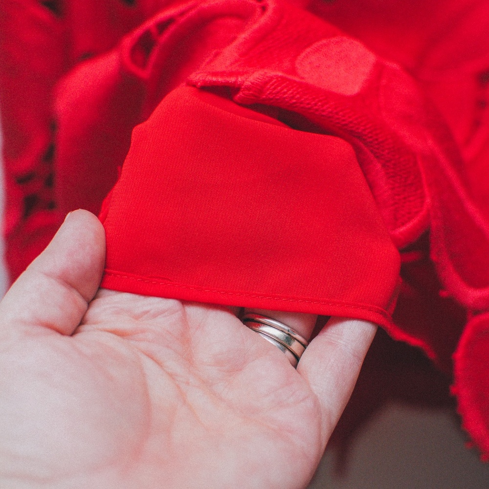 Cynthia Rowley Poppy Red Floral Skirt - Picture 7 of 7